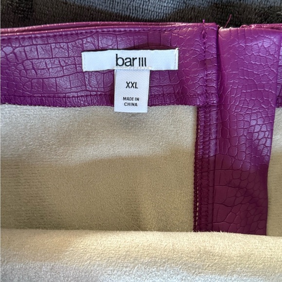 Bar III Purple Croc Embossed Textured Skirt, XXL - Picture 2 of 9